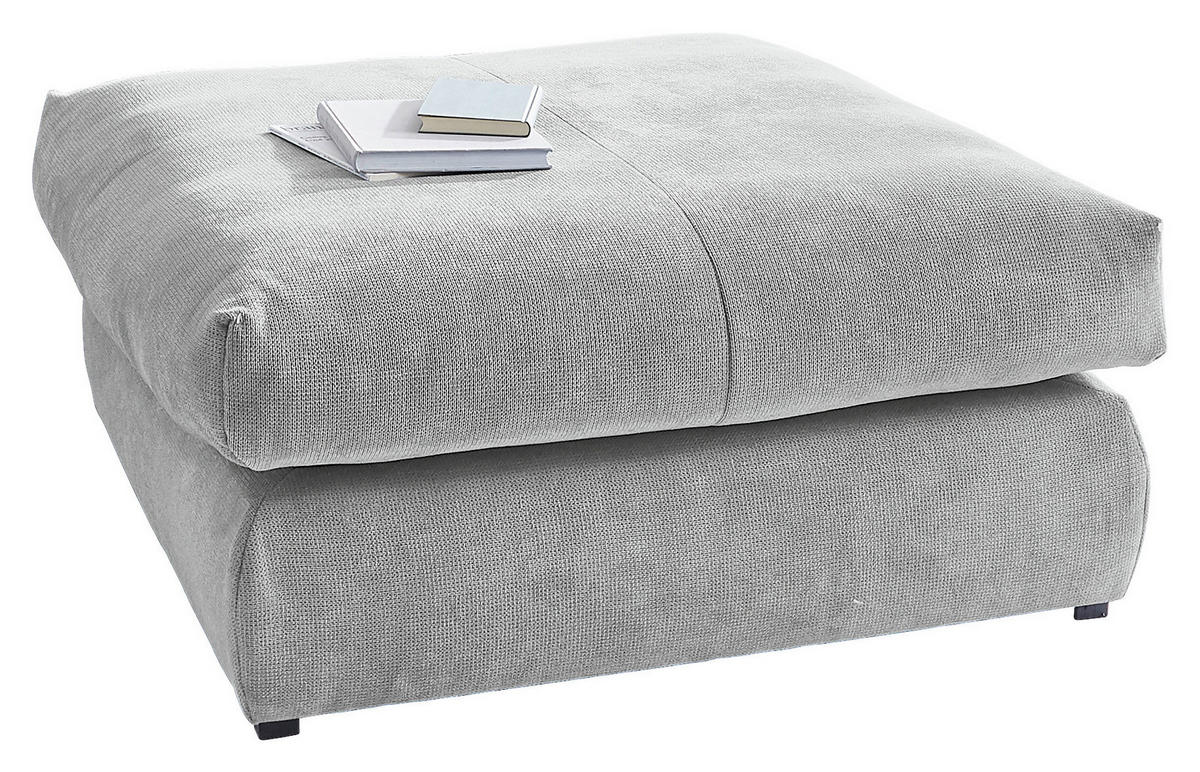 HOCKER Webstoff Grau  - Schwarz/Grau, Design, Kunststoff/Textil (110/50/110cm) - Carryhome