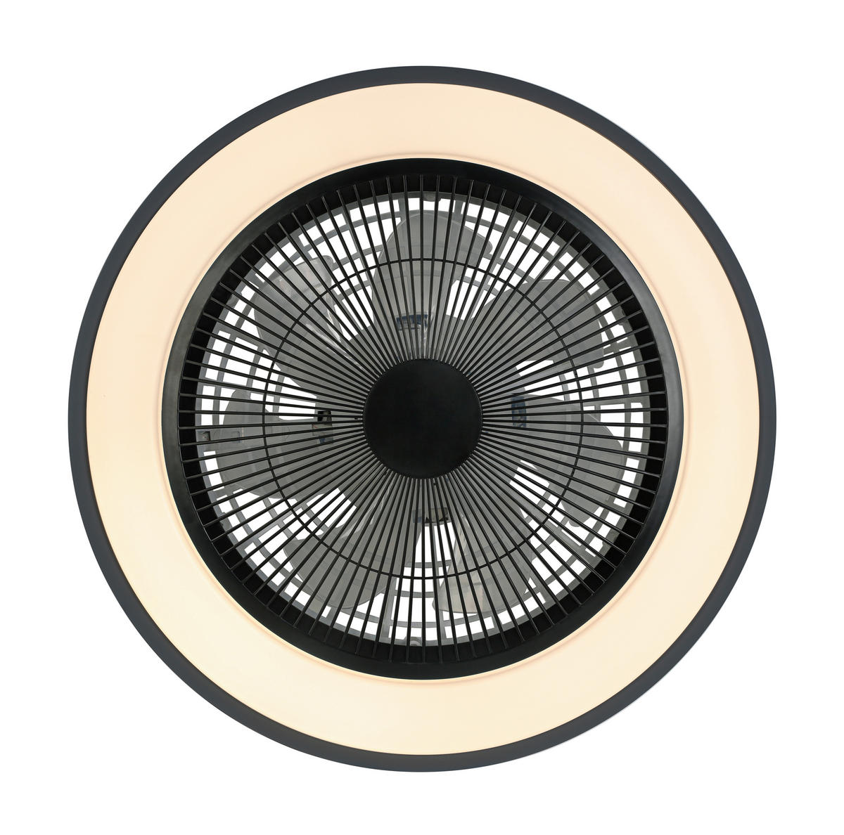 DECKENVENTILATOR - Schwarz/Weiß, Trend, Kunststoff/Metall (58/14,5cm) - Mican