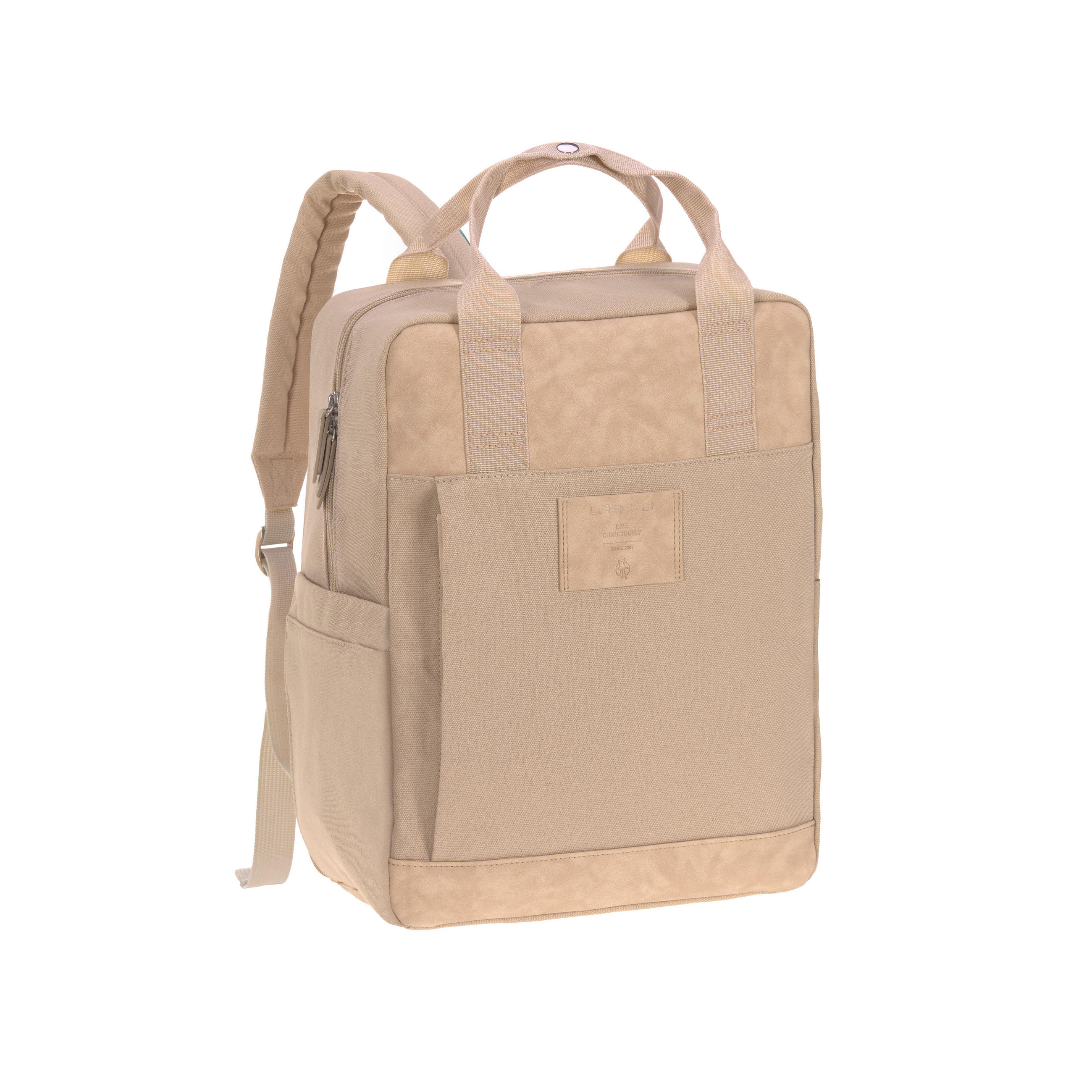 WICKELRUCKSACK - Beige, Basics, Textil (28,5/14/38cm) - Lässig