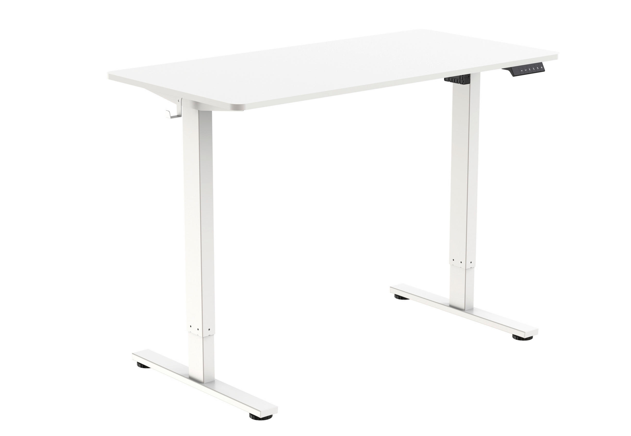 SCHREIBTISCH 120/60/73-123 cm  in Weiß  - Weiß, MODERN, Holzwerkstoff/Metall (120/60/73-123cm) - Livetastic