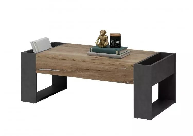 COUCHTISCH 110/60/41 cm rechteckig Eichefarben  - Eichefarben, KONVENTIONELL, Holzwerkstoff (110/60/41cm) - MID.YOU