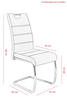 SCHWINGSTUHL Lederlook Grau  - Chromfarben/Weiß, Design, Textil/Metall (43/98/59cm) - Carryhome