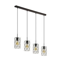 HÄNGELEUCHTE 97,5/14,5/110 cm   - Dunkelbraun, KONVENTIONELL, Metall (97,5/14,5/110cm) - Eglo