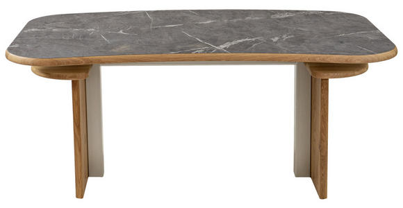 COUCHTISCH in Holz, Metall, Kunststoff 120/70/54(82) cm - Eichefarben/Silberfarben, KONVENTIONELL, Holz/Kunststoff (120/70/54(82)cm) - Venda