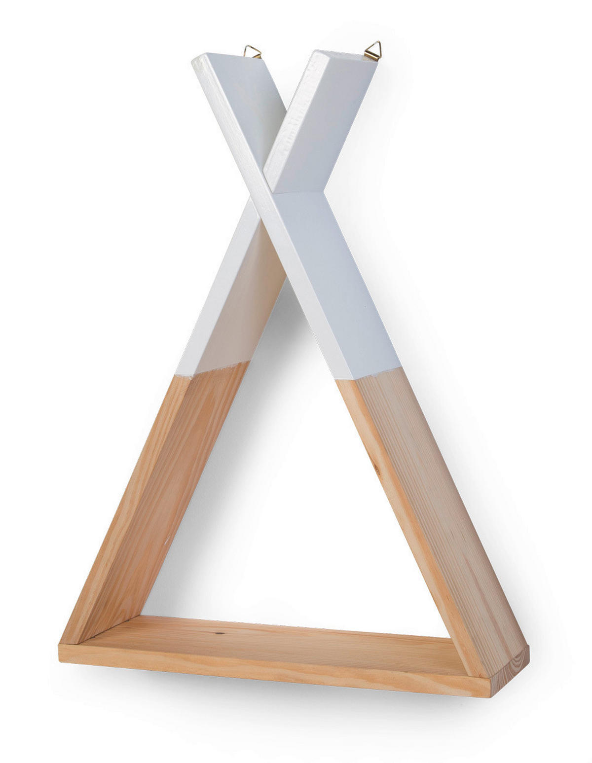 WANDREGAL  - Naturfarben/Weiß, Basics, Holz (12cm) - Childhome