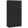 DREHTÜRENSCHRANK  in Anthrazit  - Anthrazit/Schwarz, KONVENTIONELL, Holzwerkstoff/Kunststoff (111/179/52cm) - Carryhome