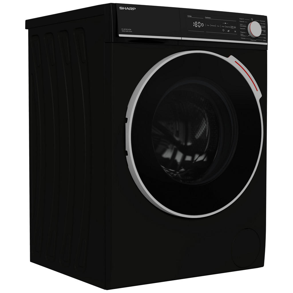 Thumbnail - Sharp Waschmaschine, Schwarz, 59.7x84.5x58.2 cm, Startzeitvorwahl, Restzeitanzeige, Handwäsche, Kindersicherung, Signal ...
