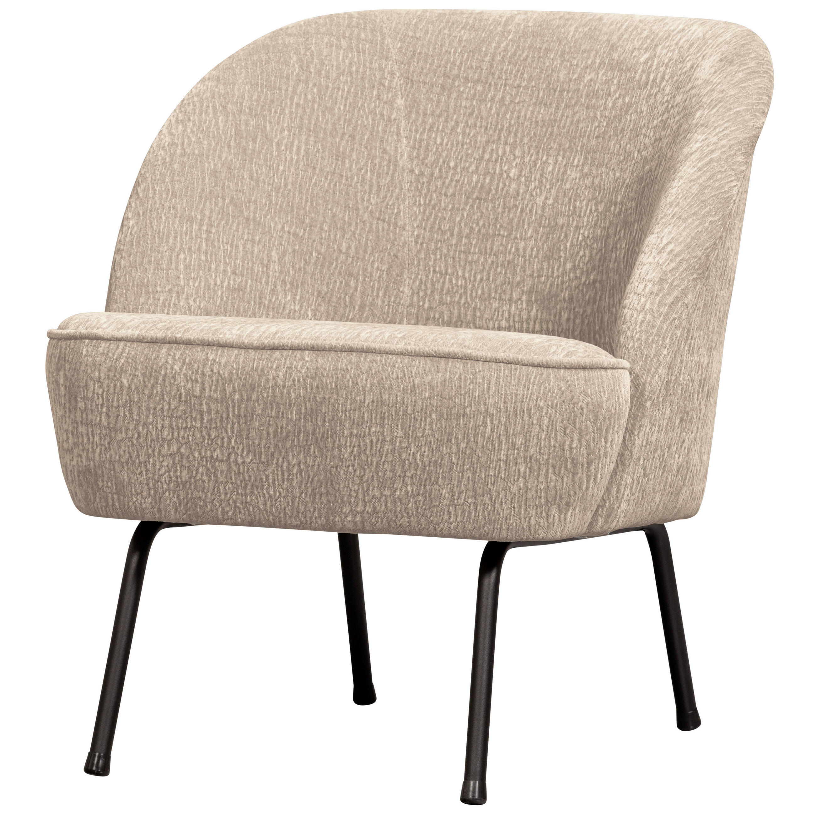 SESSEL in Chenille Sandfarben  - Sandfarben/Schwarz, Design, Textil/Metall (57/69/70cm) - Livetastic
