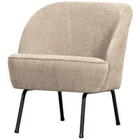 SESSEL in Chenille Sandfarben  - Sandfarben/Schwarz, Design, Textil/Metall (57/69/70cm) - Livetastic