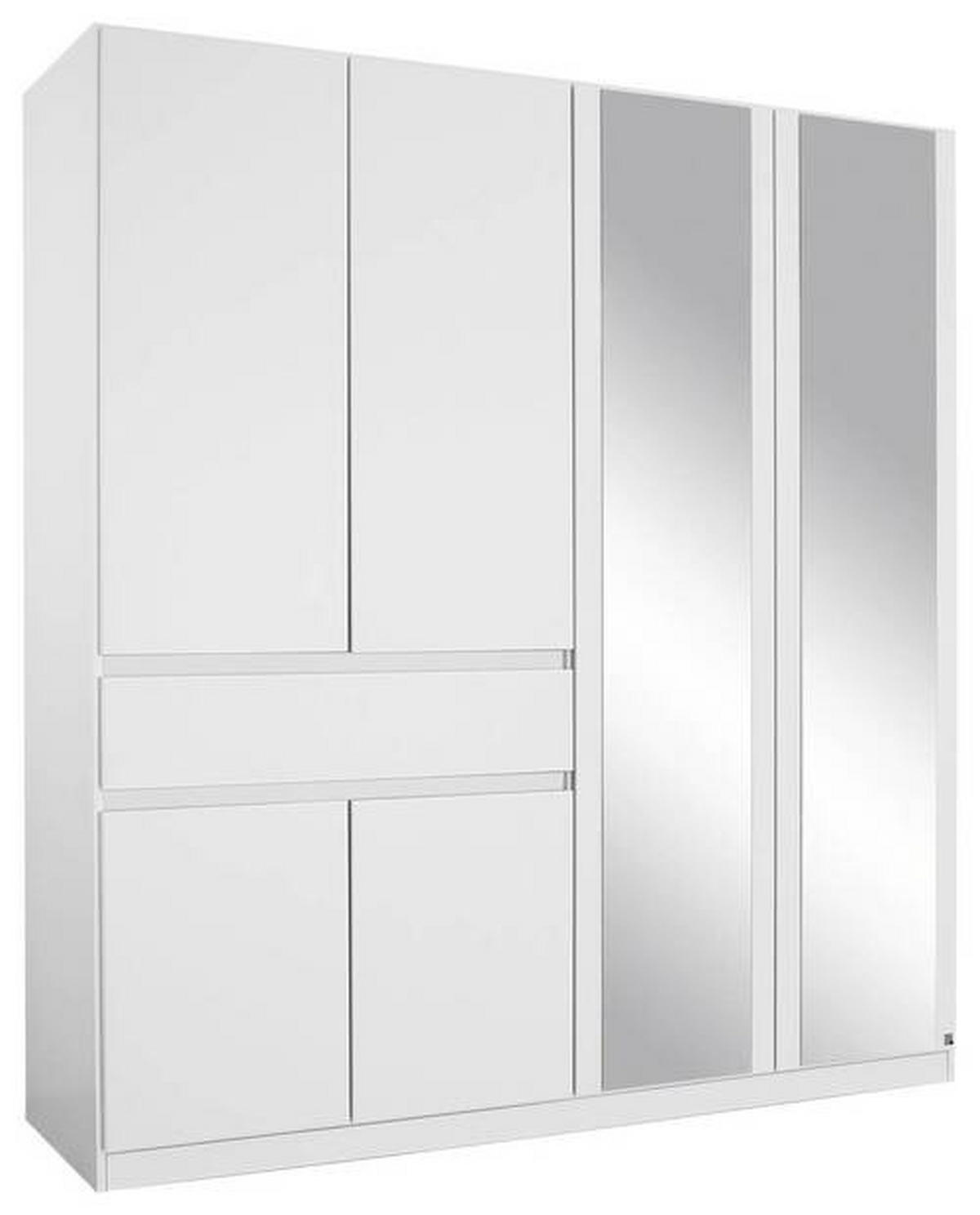 DREHTÜRENSCHRANK in Weiss  - Weiss, Design, Glas/Holzwerkstoff (181/197/54cm) - Rauch Möbel