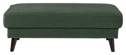 HOCKER in Textil Dunkelgrün  - Wengefarben/Dunkelgrün, Modern, Holz/Textil (123/45/74cm) - Trendmanufaktur