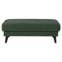HOCKER in Textil Dunkelgrün  - Wengefarben/Dunkelgrün, Modern, Holz/Textil (123/45/74cm) - Trendmanufaktur