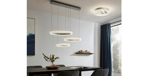 LED-HÄNGELEUCHTE 79,5/50/150 cm  - Grau, LIFESTYLE, Metall (79,5/50/150cm) - Ambiente