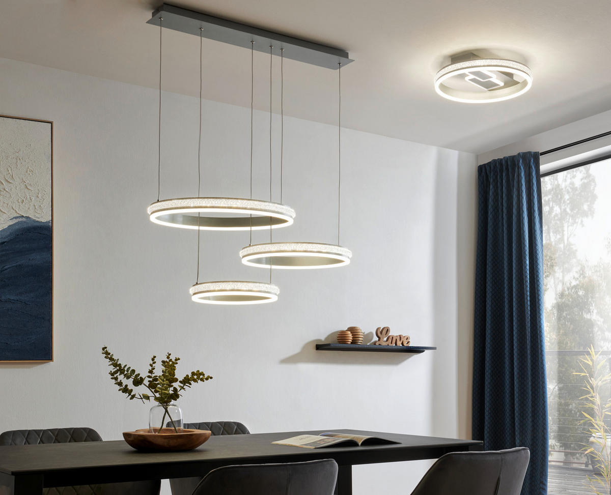 LED LUSTER    79,5/50/150 cm    - siva, Lajfstajl, metal (79,5/50/150cm) - Ambiente
