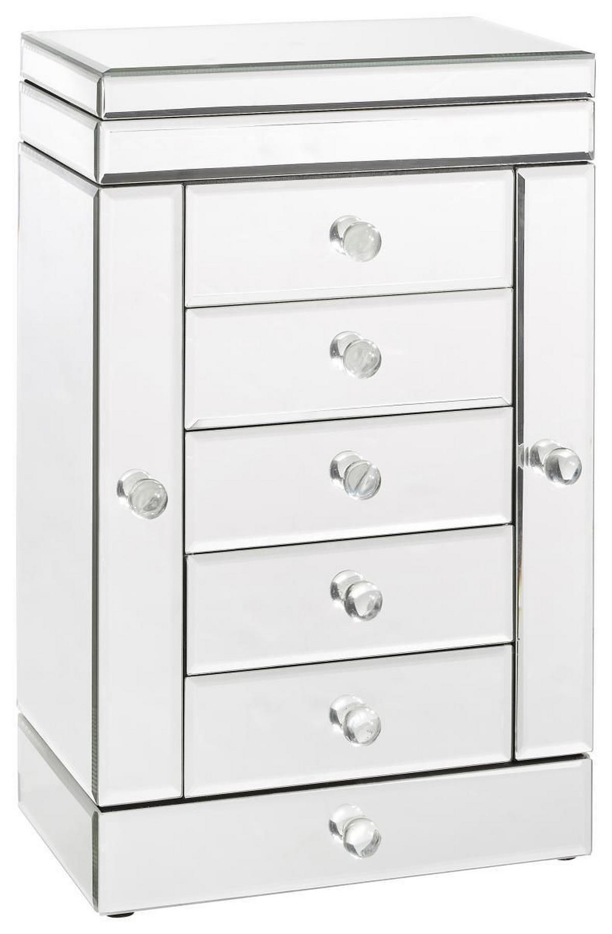SCHMUCKSCHRANK - Silberfarben, Design, Glas/Holzwerkstoff (26/41/18cm) - Xora