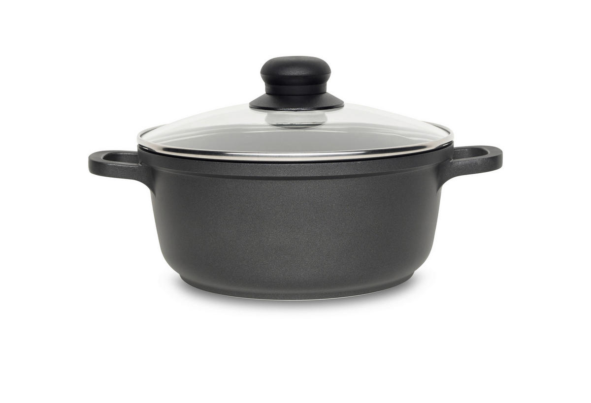 KOCHTOPF Turin 1,85 l  - Klar/Edelstahlfarben, Konventionell, Glas/Kunststoff (20cm) - Homeware Profession.