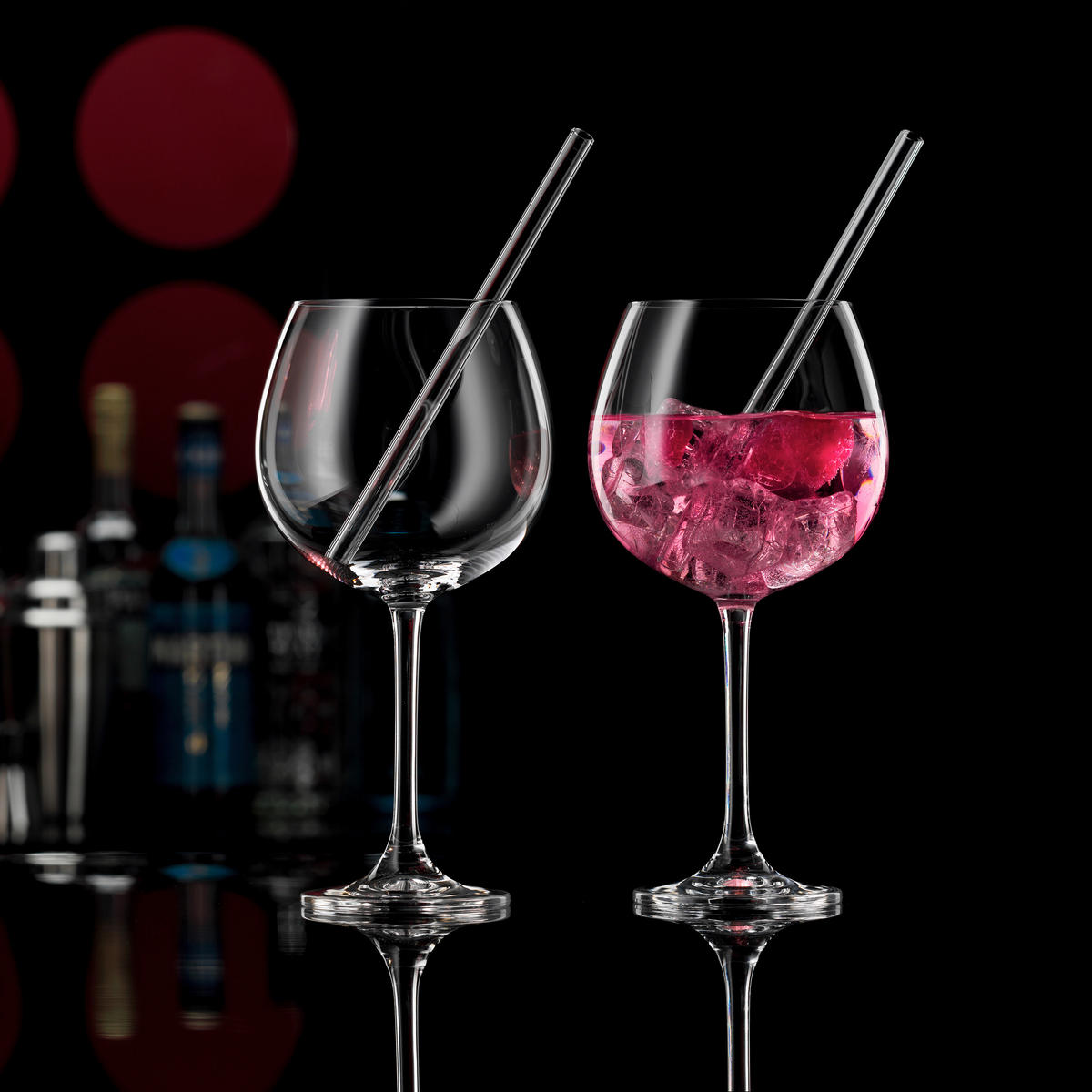 SADA POHÁROV 2+2 ks - číra, Basics, sklo - Novel