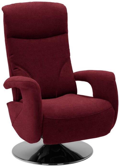 RELAXSESSEL in Textil Rot  - Chromfarben/Rot, Design, Textil/Metall (71/110/83cm) - Dieter Knoll