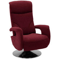 RELAXSESSEL in Textil Rot  - Chromfarben/Rot, Design, Textil/Metall (71/110/83cm) - Dieter Knoll