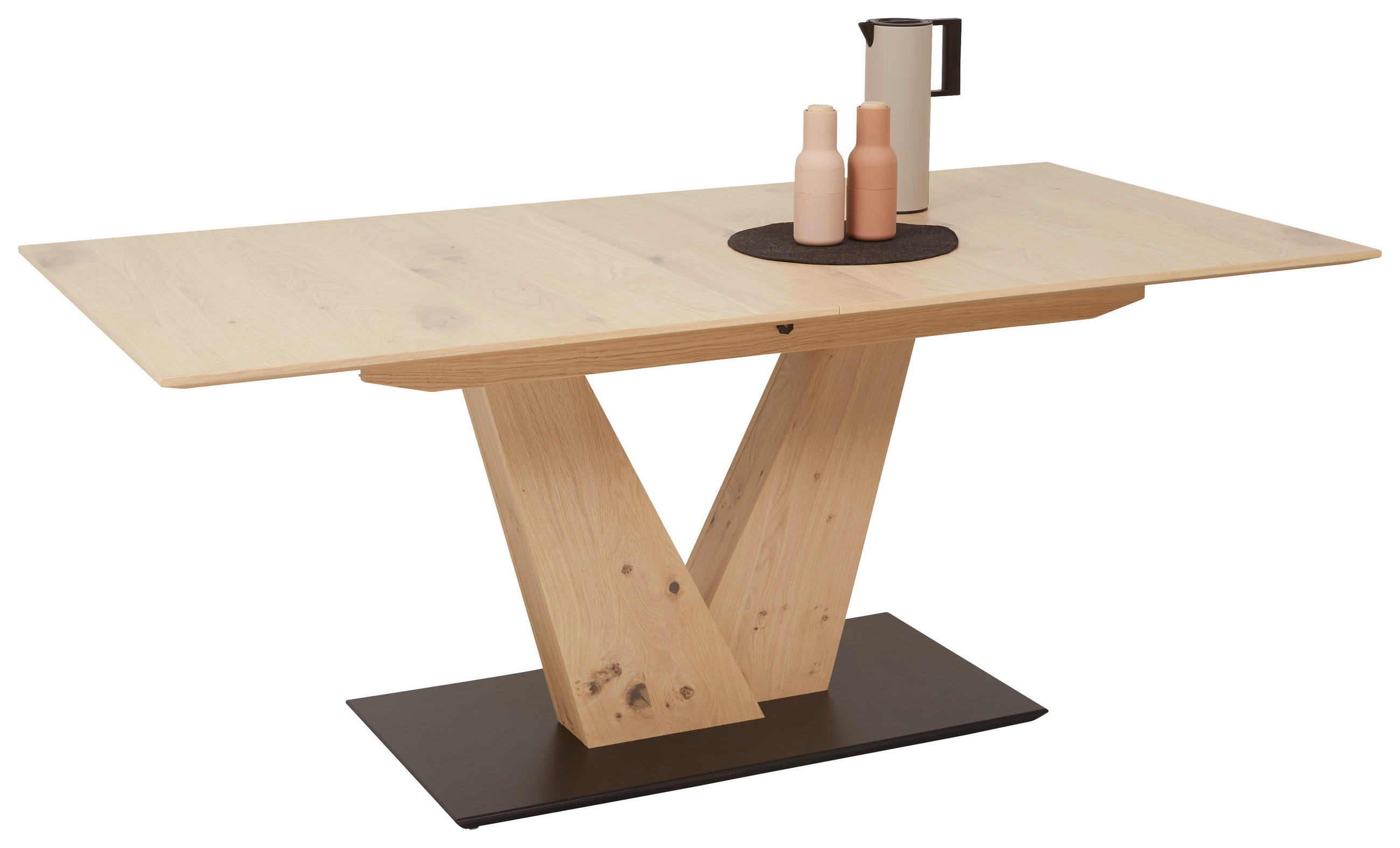 ESSTISCH in Holz, Holzwerkstoff 180-220/90/75 cm  - Eiche Bianco, Design, Holz/Holzwerkstoff (180-220/90/75cm) - Dieter Knoll