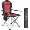 CAMPINGSESSEL - Rot/Schwarz, Basics, Textil/Metall (55/108/55cm) - Modante