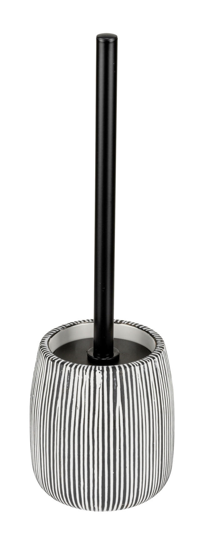 WC-BÜRSTENGARNITUR - Schwarz/Weiß, Basics, Keramik/Kunststoff (12/38/12cm) - Schöner Wohnen