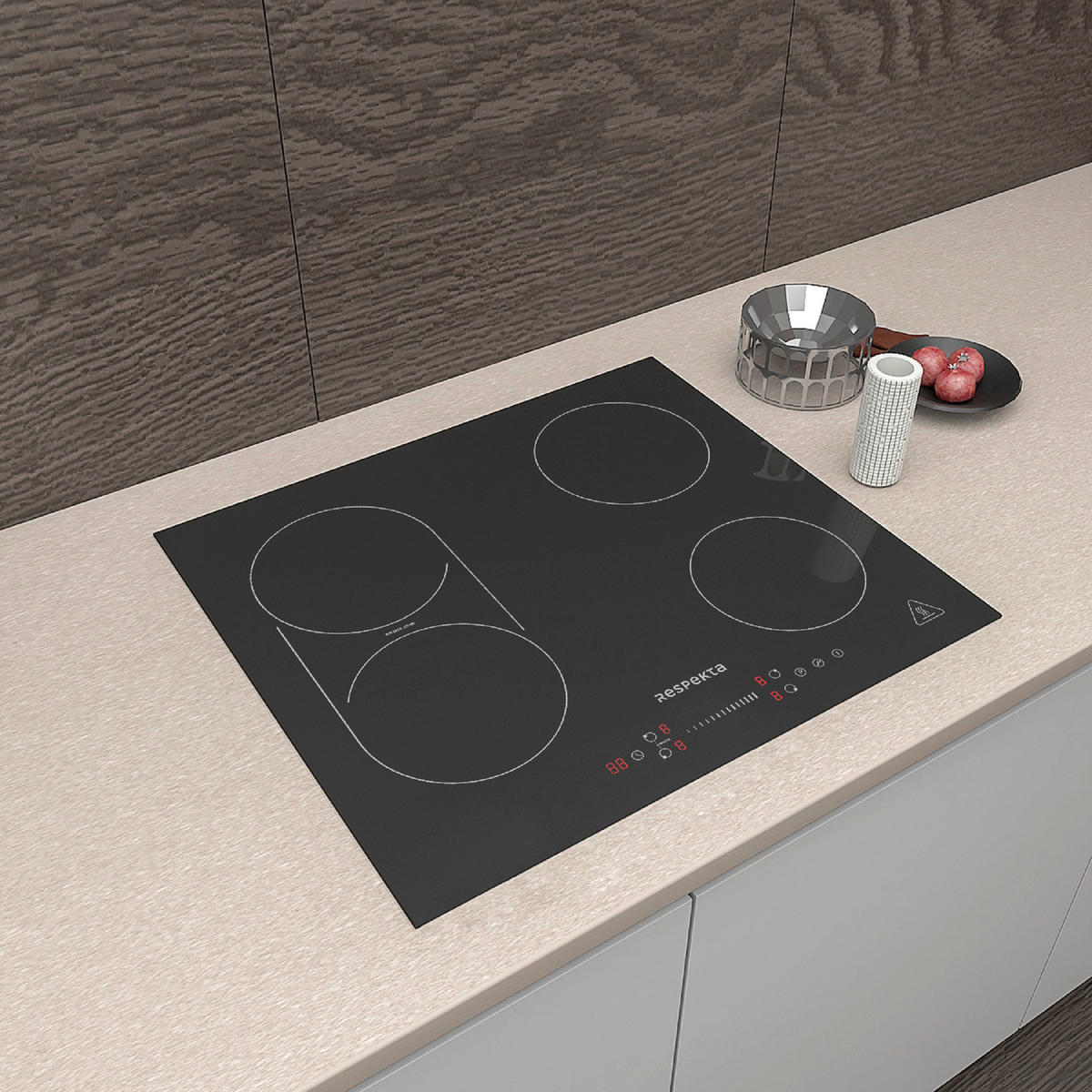 INDUKTIONSKOCHFELD KM6600IB-28  - Schwarz, Trend, Glas/Metall (59/6/52cm) - Respekta