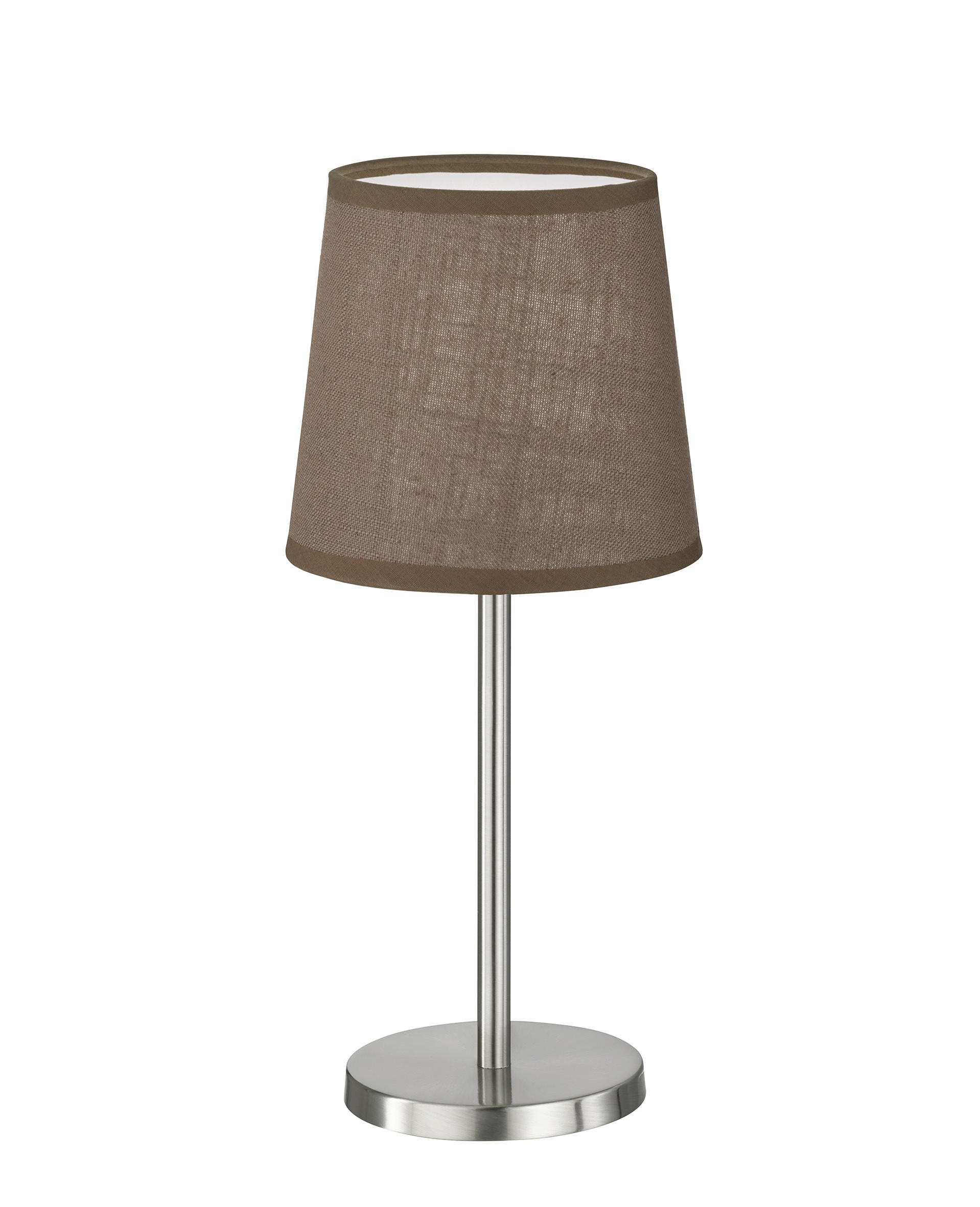 SVJETILJKA STOLNA Eve  - boje nikla/smeđa, Basics, tekstil/metal (14/30cm)