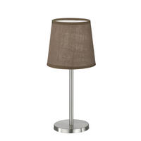 SVJETILJKA STOLNA Eve  - boje nikla/smeđa, Basics, tekstil/metal (14/30cm)