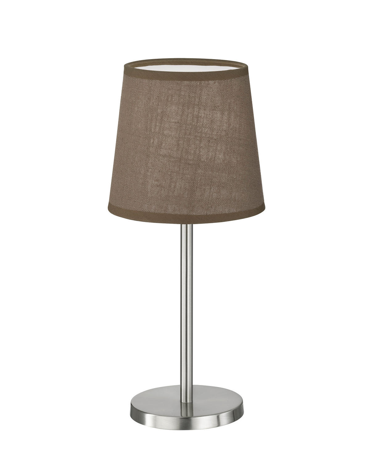 SVJETILJKA STOLNA Eve  - boje nikla/smeđa, Basics, tekstil/metal (14/30cm)
