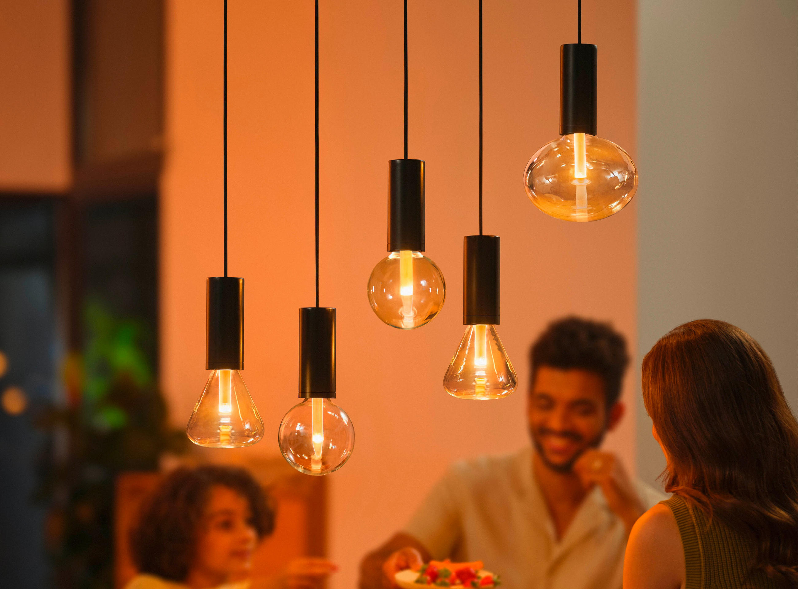 SCHNURPENDEL 11,5/5,78/25 cm    - Schwarz, Basics, Metall (11,5/5,78/25cm) - Philips HUE