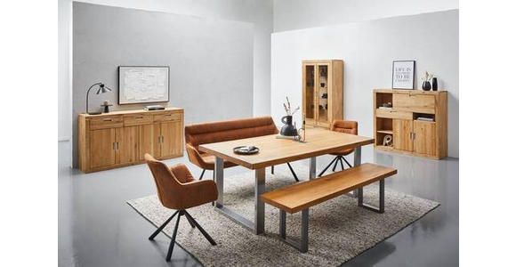 SIDEBOARD 177/91/42 cm  - Wildeiche/Alufarben, Natur, Holz (177/91/42cm) - Carryhome