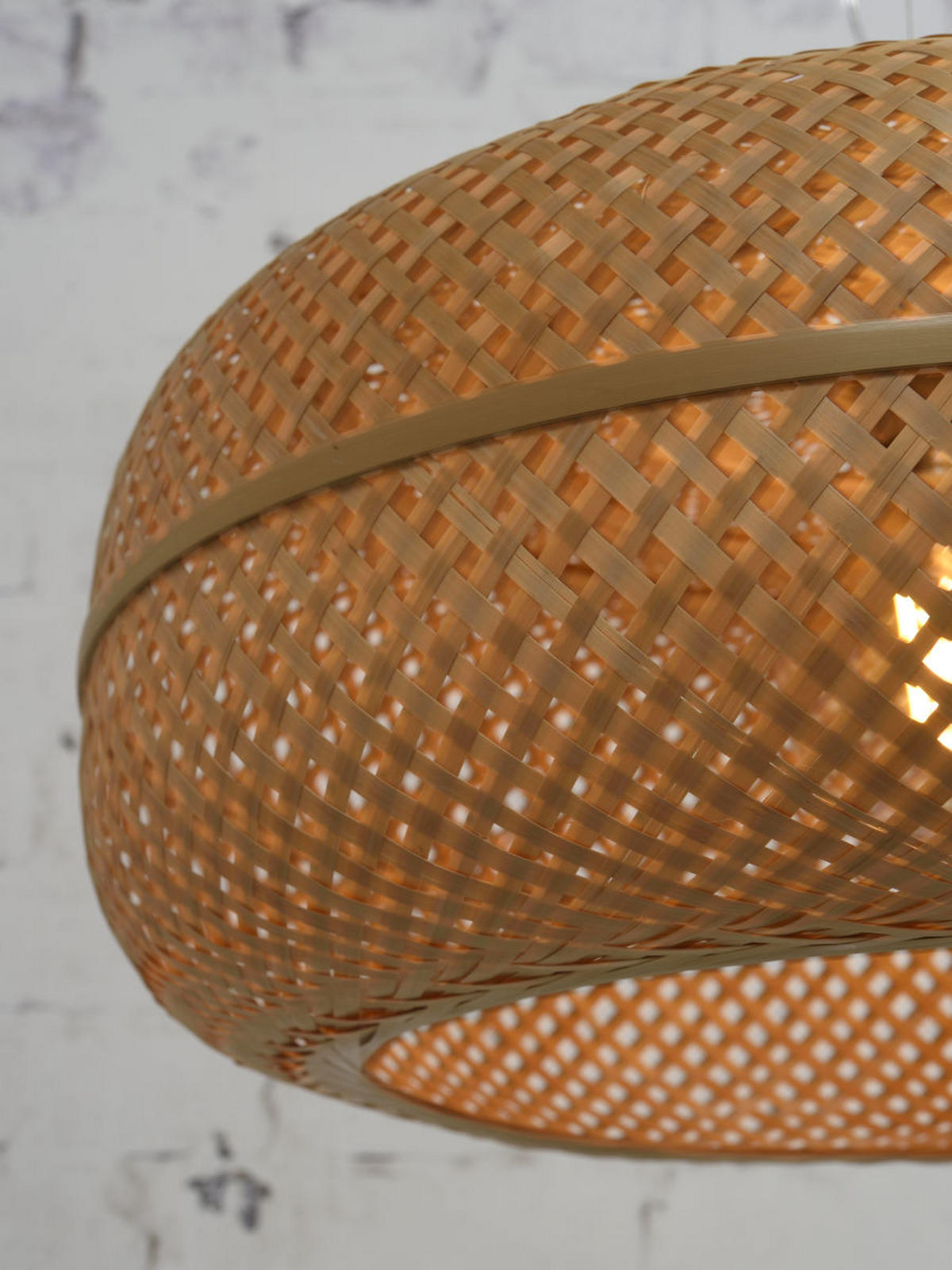 HÄNGELEUCHTE GOOD&MOJO 63/378 cm   - Chromfarben/Braun, Design, Naturmaterialien/Kunststoff (63/378cm) - Good & Mojo