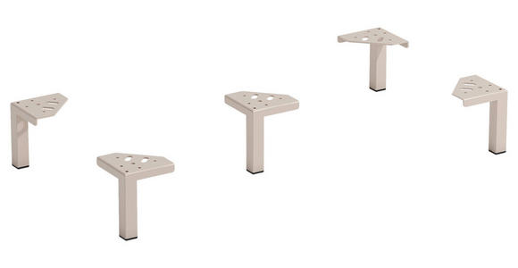 FUßSET 10,5/13/10,5 cm   - Kaschmir, Design, Metall (10,5/13/10,5cm) - Xora