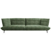 MEGASOFA in Flachgewebe Olivgrün  - Schwarz/Olivgrün, Design, Holzwerkstoff/Textil (339/92/99cm) - Moderano