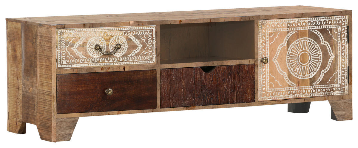 LOWBOARD  150/50/49 cm 3 Schublade(n) stehend  - Messingfarben/Multicolor, Design, Holz/Metall (150/50/49cm) - Landscape