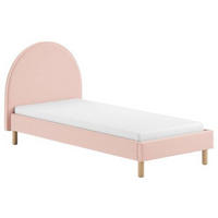 KINDER-/JUNIORBETT - Naturfarben/Rosa, ROMANTIK / LANDHAUS, Holz/Textil (90/200cm) - MID.YOU