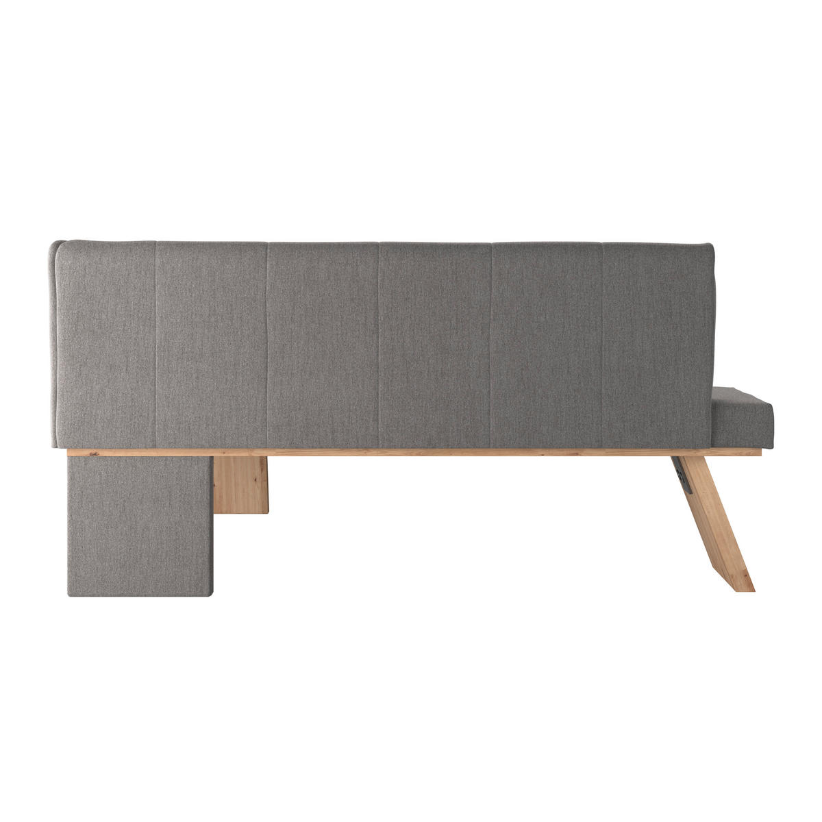 ECKBANK 185/150 cm Webstoff Dunkelgrau   - Eichefarben/Dunkelgrau, KONVENTIONELL, Textil (185/150cm) - Livetastic