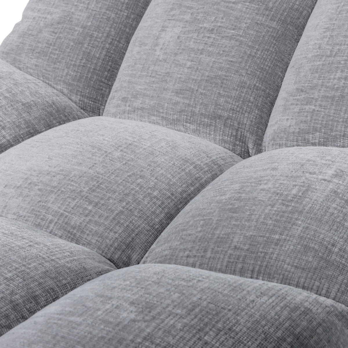 SESSEL in Chenille Hellgrau  - Hellgrau/Grau, Design, Textil/Metall (73/81/84cm) - Livetastic