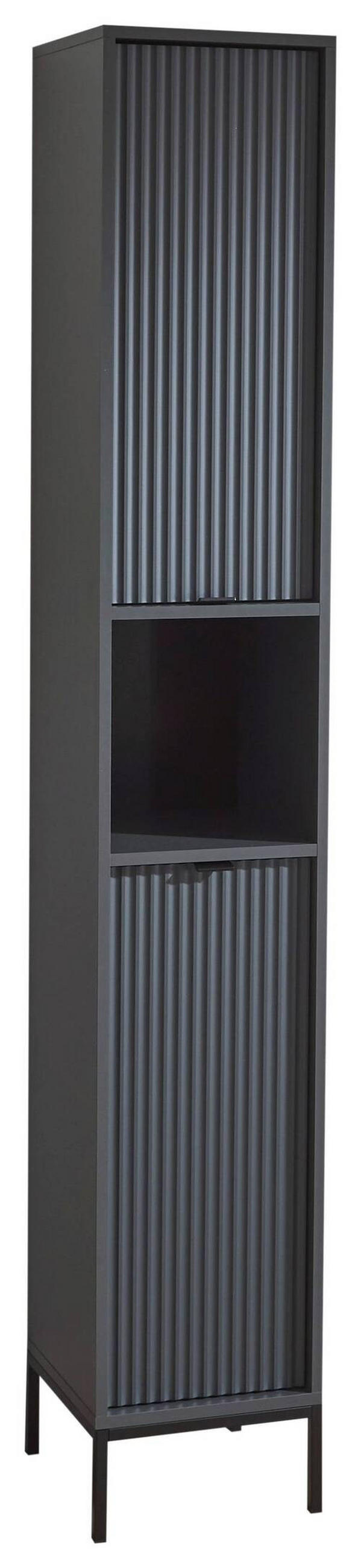HOCHSCHRANK 32/195/32 cm  - Anthrazit/Grau, MODERN, Holzwerkstoff/Kunststoff (32/195/32cm) - MID.YOU