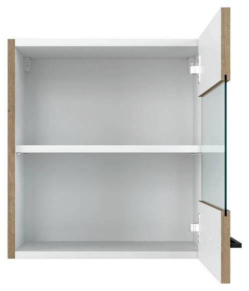 KÜCHENOBERSCHRANK 50/54,8/32 cm  in Eiche Artisan  - Schwarz/Eiche Artisan, KONVENTIONELL, Holzwerkstoff/Metall (50/54,8/32cm) - FlexWell