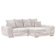 ECKSOFA Beige Cord  - Eichefarben/Beige, KONVENTIONELL, Holz/Textil (276/177cm) - Carryhome