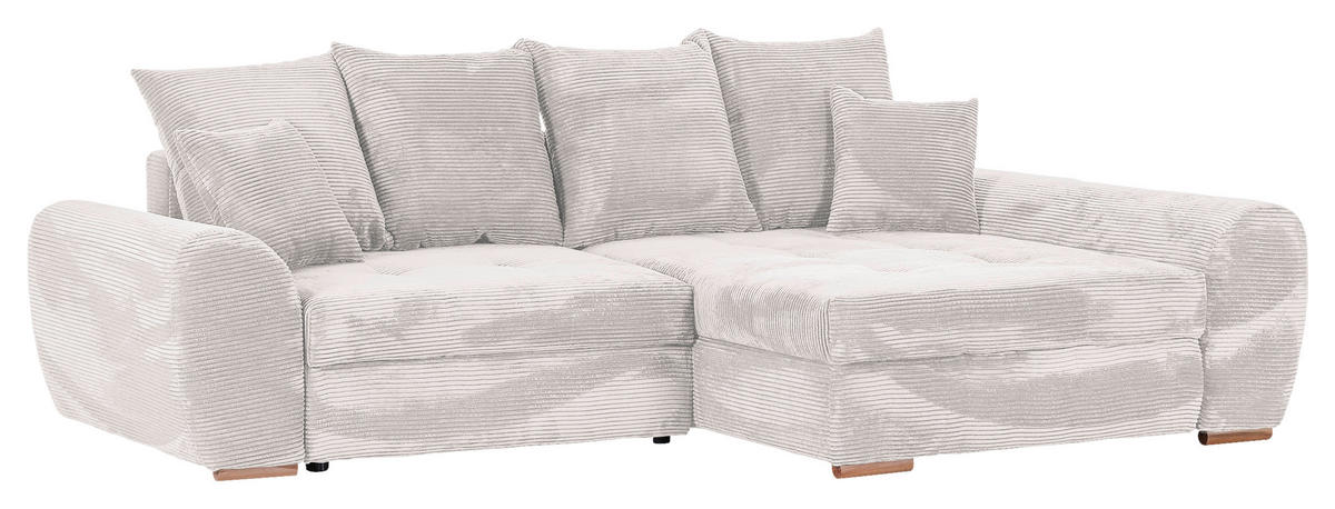 ECKSOFA in Cord Naturfarben  - Eichefarben/Naturfarben, Konventionell, Holz/Textil (276/177cm) - Carryhome