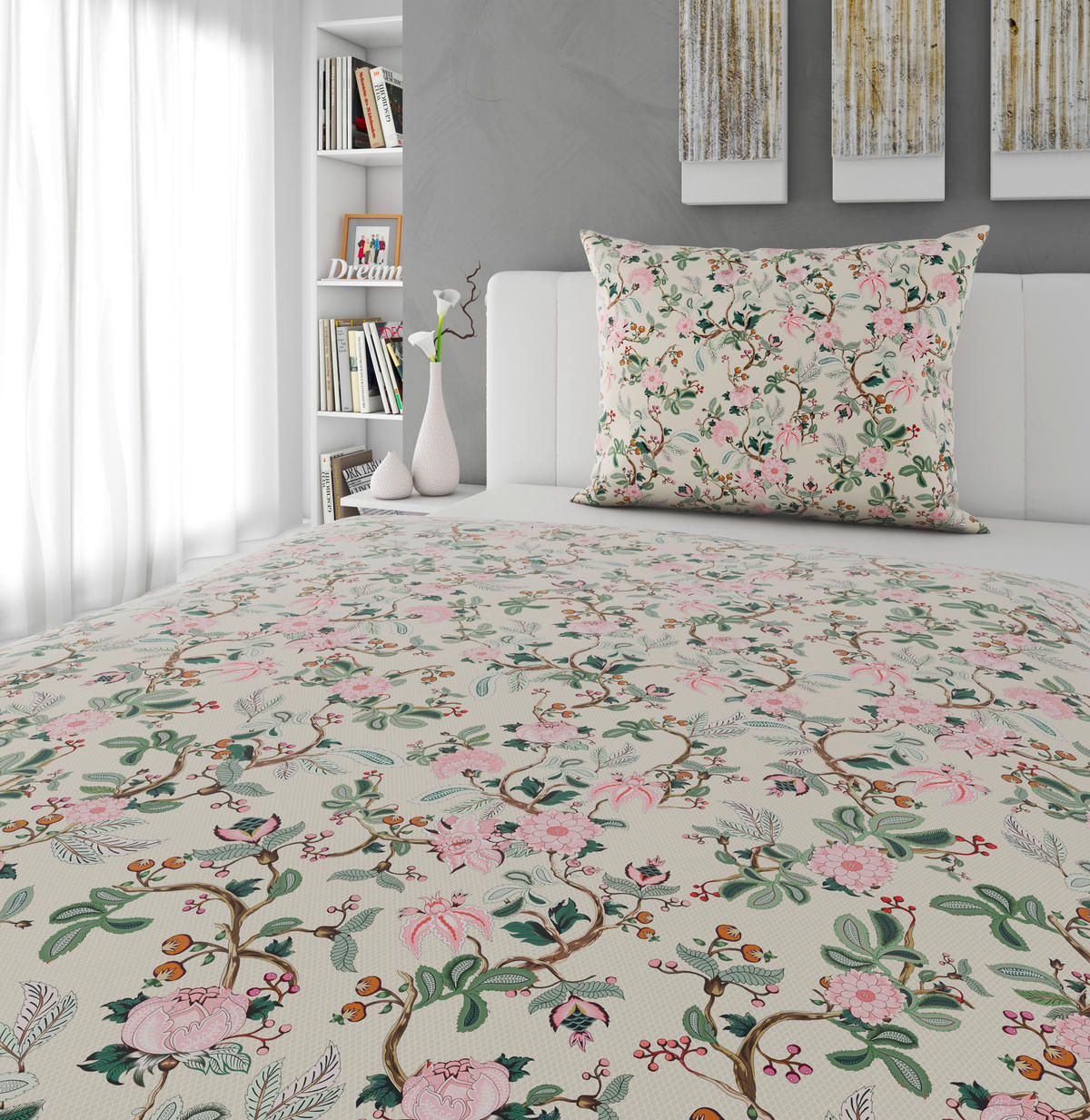 POSTEĽNÁ BIELIZEŇ, satén, viacfarebná, 140/200 cm - viacfarebná, Konventionell, textil (140/200cm) - Esposa
