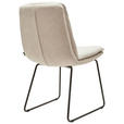 STUHL - Creme/Schwarz, Design, Textil/Metall (48/90/69cm) - Johann Jakob