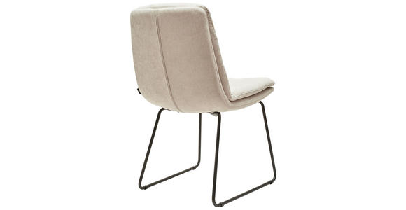 STUHL - Creme/Schwarz, Design, Textil/Metall (48/90/69cm) - Johann Jakob