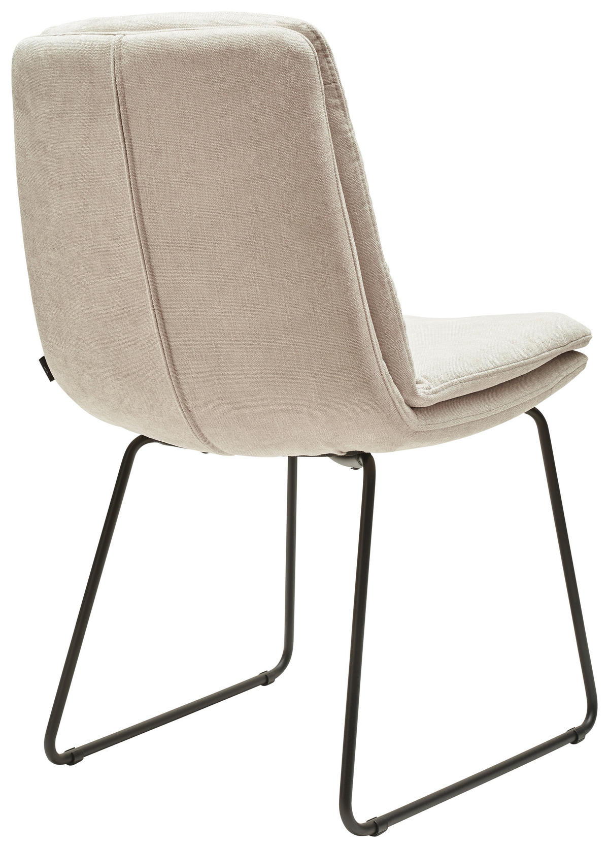 STUHL - Creme/Schwarz, Design, Textil/Metall (48/90/69cm) - Johann Jakob