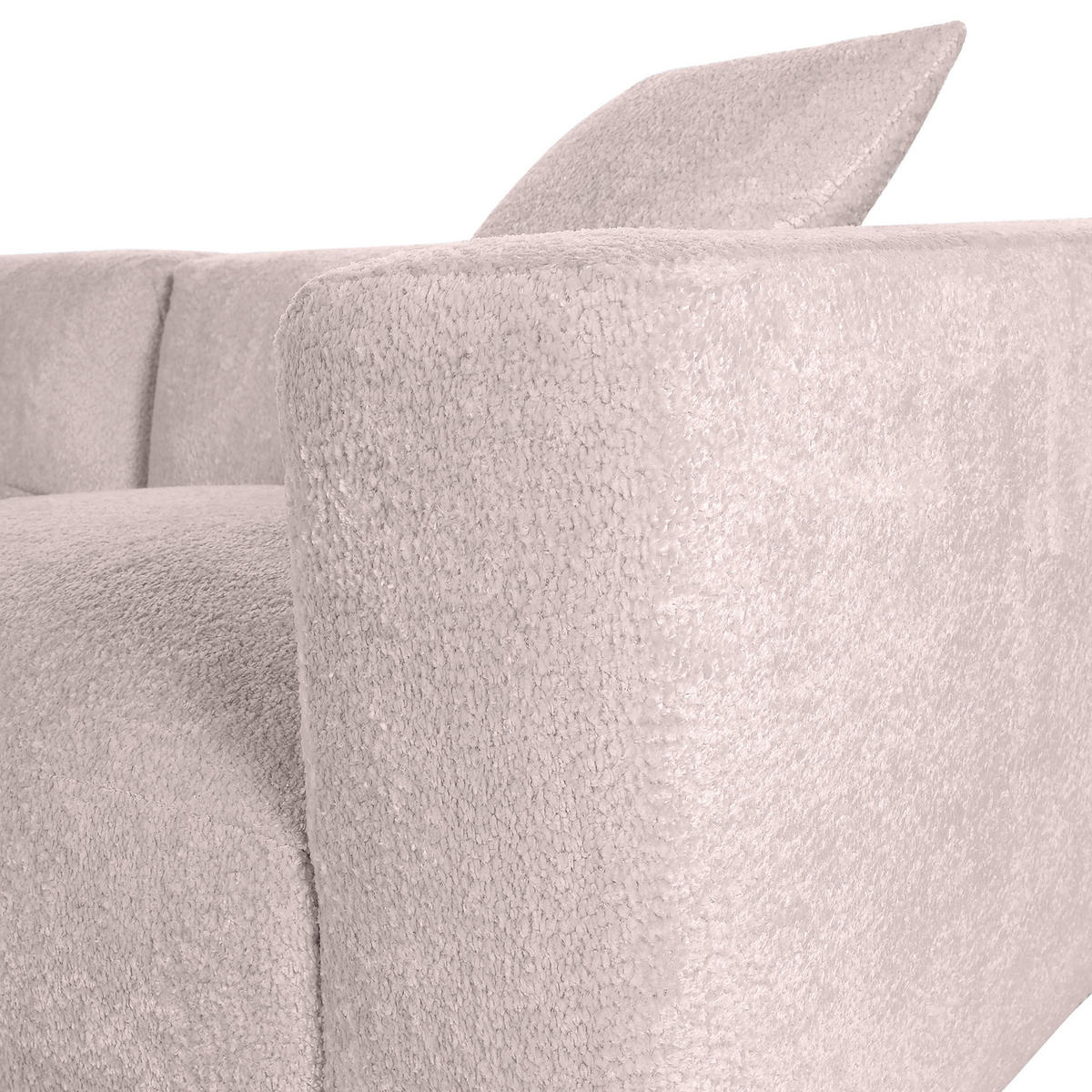 ECKSOFA Rosa Chenille  - Creme/Schwarz, MODERN, Kunststoff/Textil (239/317cm) - Carryhome