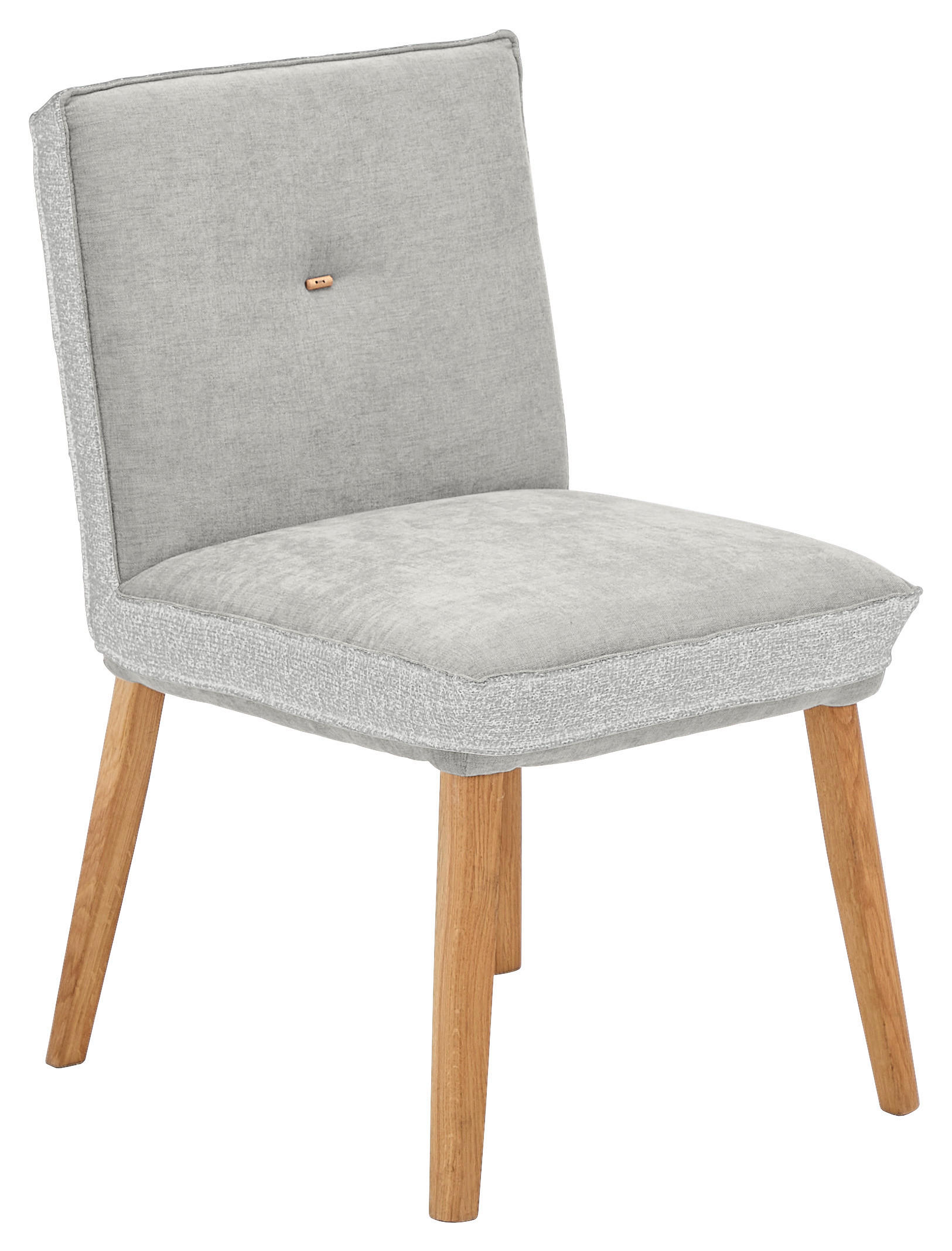 STUHL in Webstoff, Mikrofaser - Eichefarben/Grau, Design, Holz/Textil (49/86/67cm) - Linea Natura
