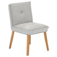 STUHL  in Webstoff, Mikrofaser  - Eichefarben/Grau, Design, Holz/Textil (49/86/67cm) - Linea Natura